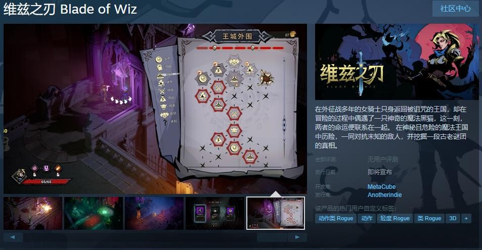 《维兹之刃》Steam页面正式开放